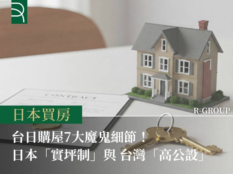  台日購屋7大魔鬼細節！日本「實坪制」與台灣「高公設」 